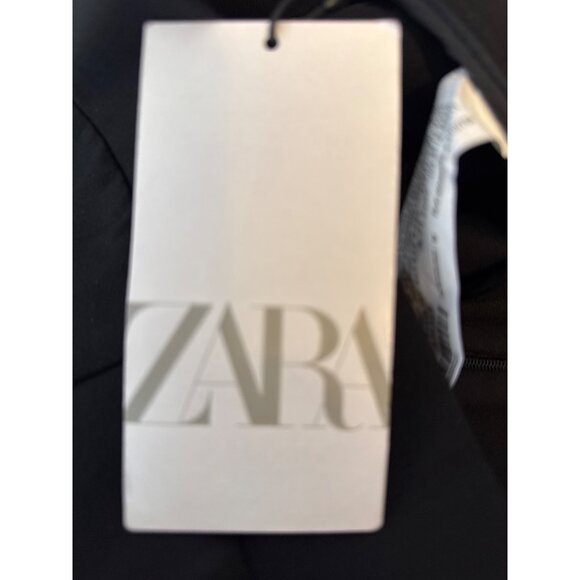NWT ZARA Medium Black Trousers Polyester & Viscose - Picture 7 of 15